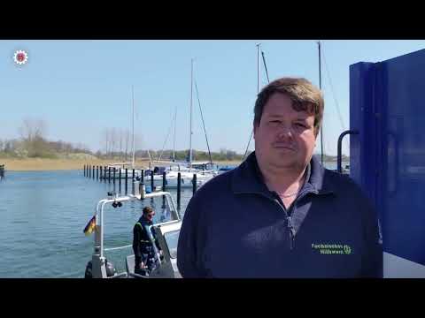 Einsatz THW-Stralsund - Öl auf Wasser